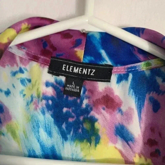 Elements bright and colourful summer blouse with Tie in the front - Picture 3 of 6